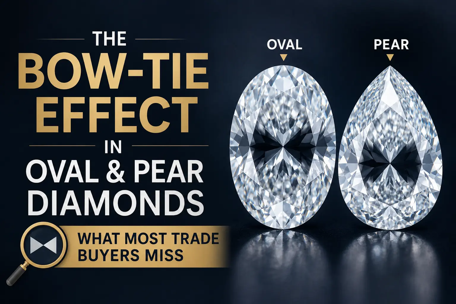 The Bow-Tie Effect in Oval and Pear Diamonds Full Guide