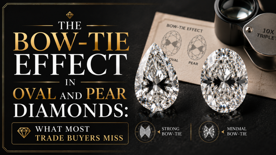 The Bow-Tie Effect in Oval and Pear Diamonds What Most Trade Buyers Miss