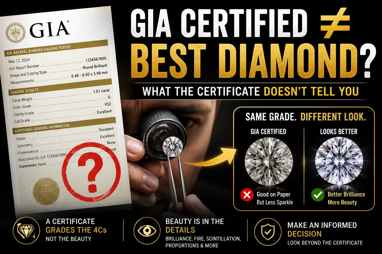 Why a GIA Certificate Alone Is Not Enough When Buying Diamonds