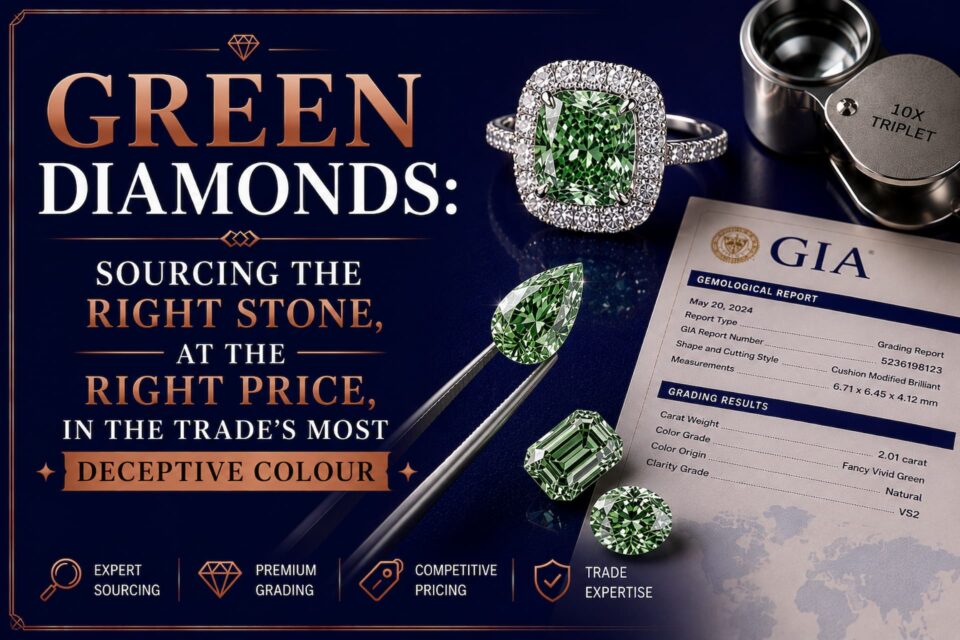Green Diamonds Sourcing the Right Stone, at the Right Price, in the Trade’s Most Deceptive Colour