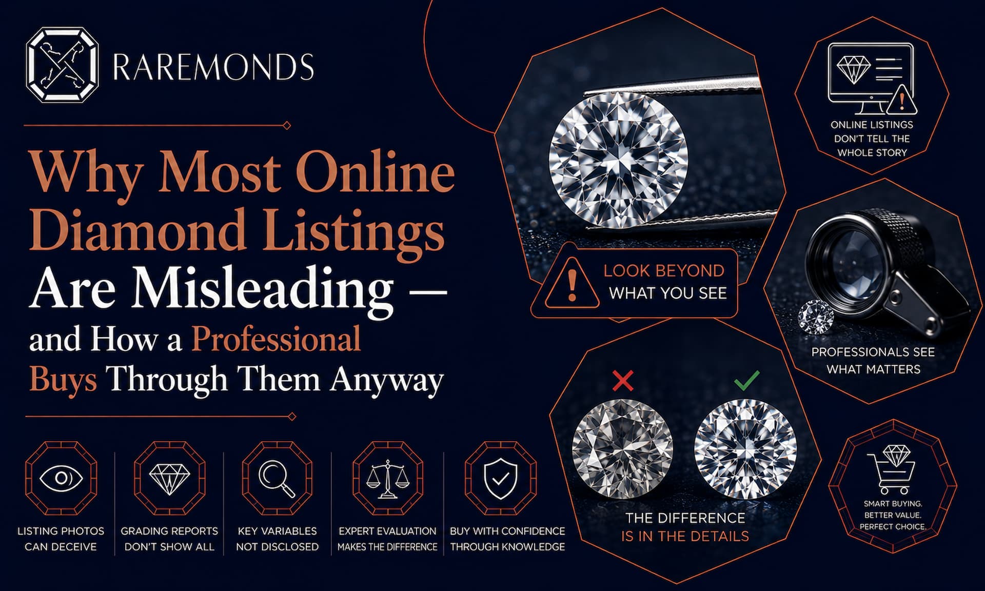 Why Most Online Diamond Listings Are Misleading — and How a Professional Buys Through Them Anyway