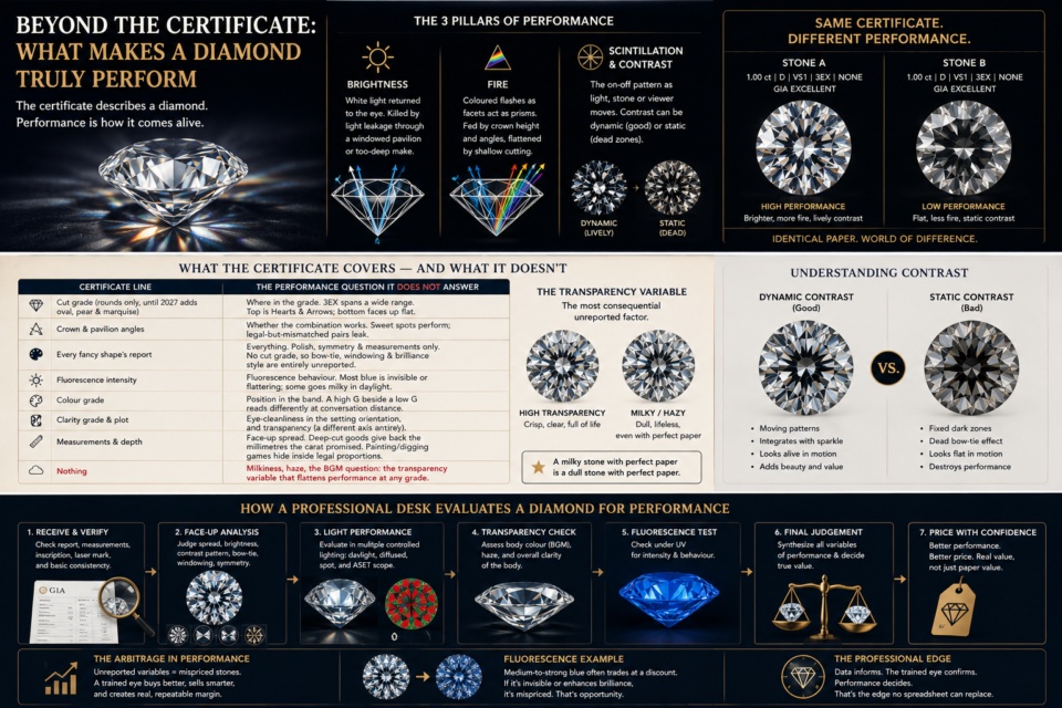 Beyond the certificate what makes a diamonds truly perform Beyond the certificate what makes a diamonds truly perform