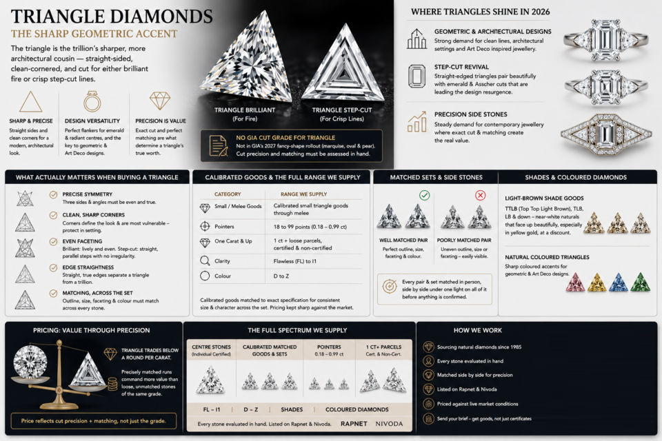 Triangle diamond the sharp geometric accent