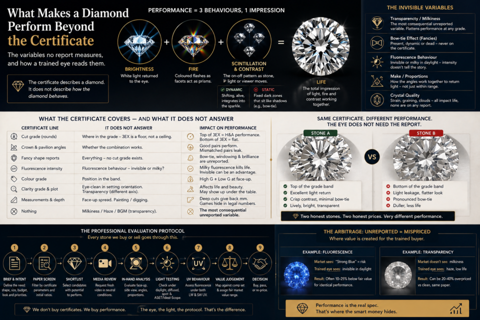 what makes a diamonds perform beyond the certicate what makes a diamonds perform beyond the certicate