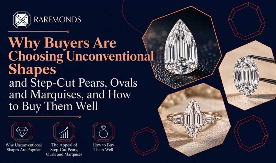 Why Buyers Are Choosing Unconventional Shapes and Step-Cut Pears, Ovals and Marquises, and How to Buy Them Well